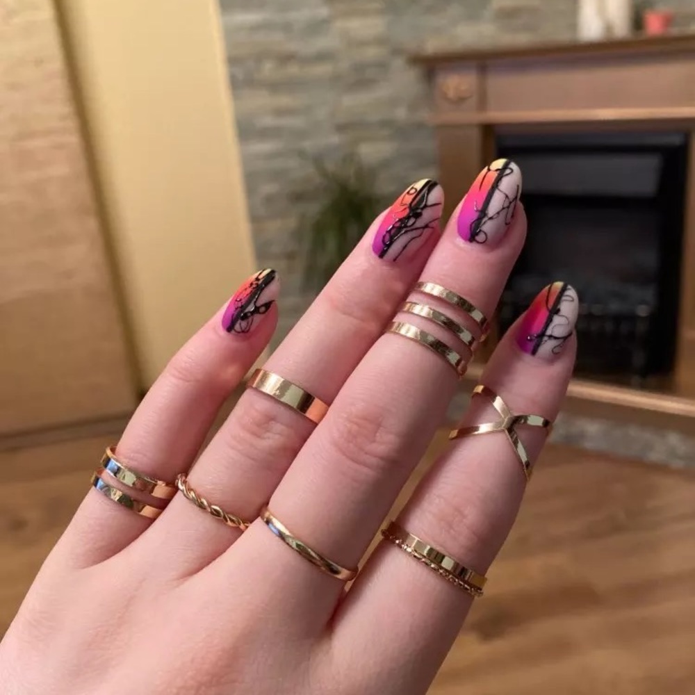 “Diana” Chic Trendy Gold Adjustable Cute Ring Set - Picture 14 of 15